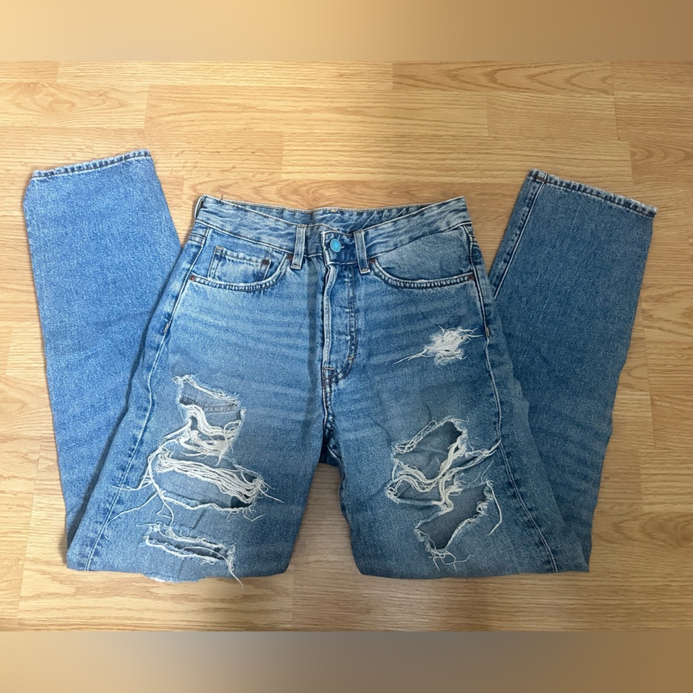 H&M Blue High Rise Women Jeans